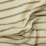 White Glitter-Stripe Jersey Knit, Cotton — photo 3