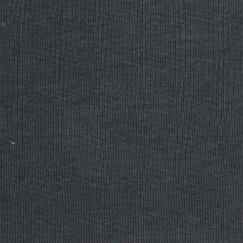 Charcoal Ribbed Rib Knit, Poly-Cotton