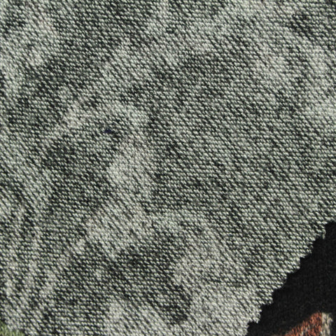 Black Floral Chunky Knit, Viscose-Poly