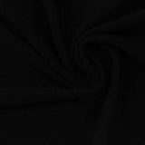 Brushed Polyester Stretch Knit Fabric, 190 gsm, 175 cm — Black — photo 3
