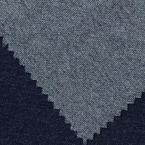 Dark Blue Marl Piqué Knit, Viscose-Poly