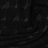 Dark Grey Diagonal-Grid French Terry, Poly-Cotton — photo 3