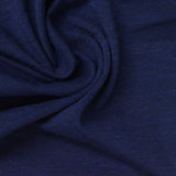 Dark Blue Marl Jersey Knit, Cotton-Poly — photo 3