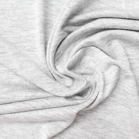 Light Grey Marl Jersey Knit, Viscose, 194 gsm