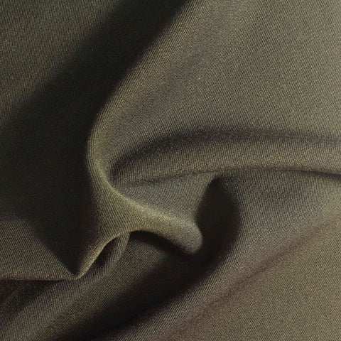 Polyester Viscose Stretch Twill Fabric, 296 gsm — Khaki