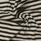 Black Horizontal-Stripe Rib Knit, Poly-Cotton — photo 3