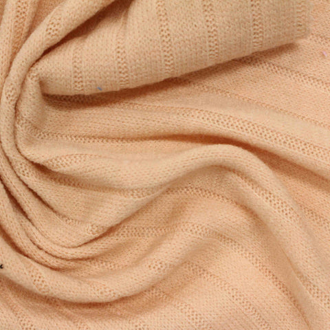 Acrylic Stretch Rib Knit Fabric, 230 gsm, 175 cm — Orange