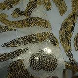 Gold Sequin Mesh, Polyester — photo 3