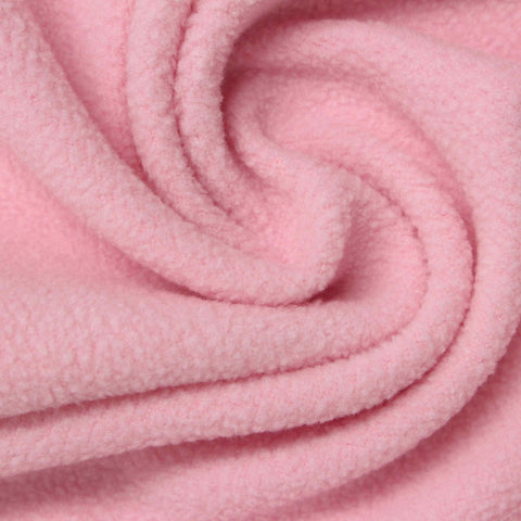 100% Polyester Fleece Fabric, 180 gsm, 165 cm — Pink