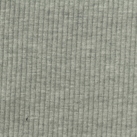 Grey Heather Rib Knit, Poly-Viscose