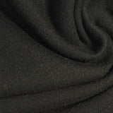 Brushed Polyester French Terry Fabric, 271 gsm — Black — photo 3