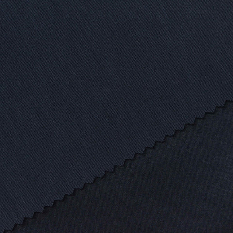 Polyester Viscose Stretch Scuba Knit Fabric, 260 gsm, 162 cm — Navy