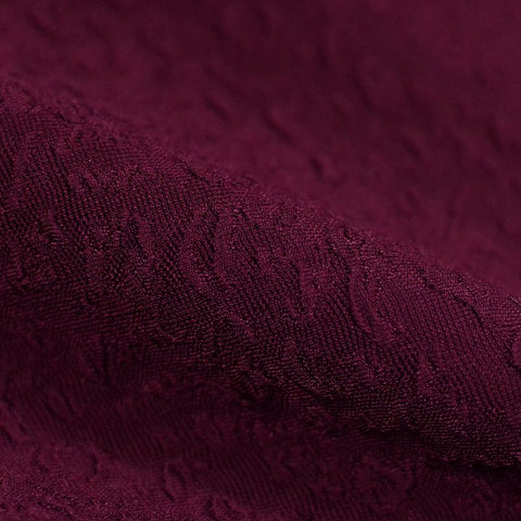 Burgundy Tone-on-Tone Jacquard, Viscose-Poly