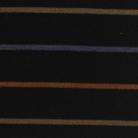 Brown Horizontal-Stripe Scuba Knit, Poly-Viscose