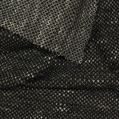 Black Marl Chunky Knit, Viscose-Metallic