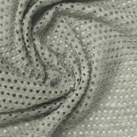 Jacquard Polyester Knit Fabric, 152 gsm, 190 cm — Grey