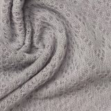 Grey Textured Pointelle Knit, Polyester — photo 3