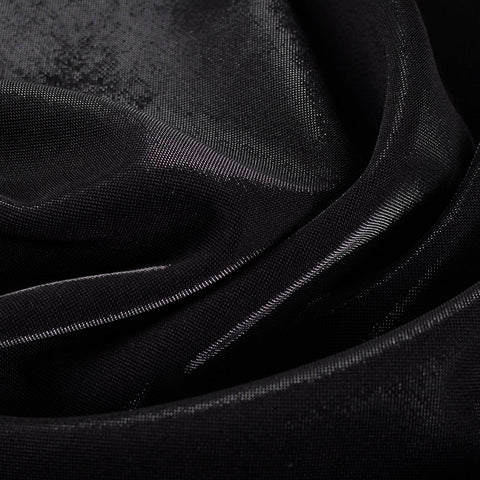 Polyester Metallic Mesh Fabric, 240 gsm, 160 cm — Black, ref EF-10798