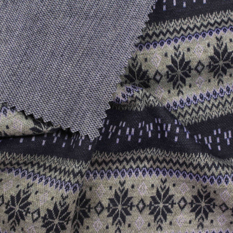 Green Diamonds Jacquard, Poly-Viscose
