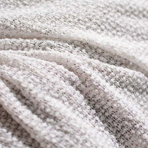 100% Polyester Chunky Knit Fabric, 185 gsm, 155 cm — White