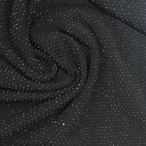 White Dots Rib Knit, Polyester