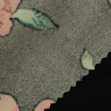 Red Flowers Scuba Knit, Polyester — photo 3