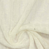 Cream Horizontal-Band Rib Knit, Polyester — photo 3