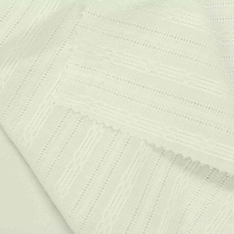 Cream Horizontal-Band Jacquard, Cotton