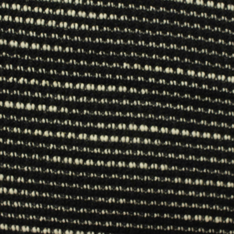 Black Horizontal-Stripe Chunky Knit, Poly-Cotton, 358 gsm