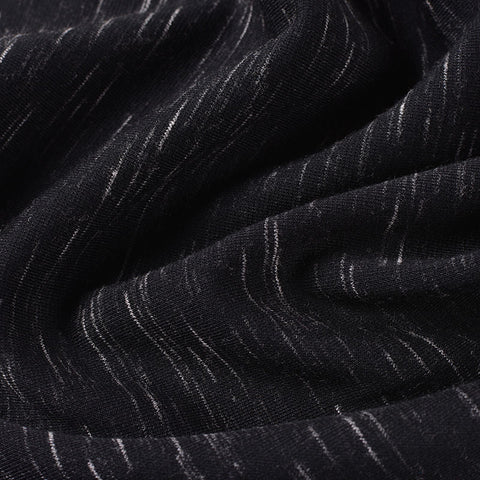 Black Marl Ponte Knit, Polyester, 295 gsm