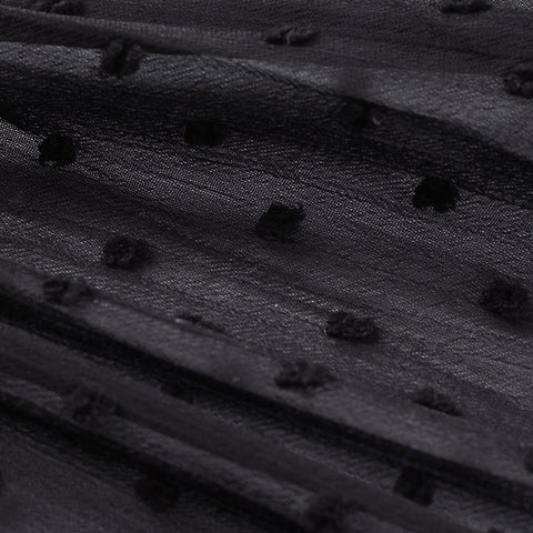 Fine Dotted 100% Polyester Woven Fabric, 87 gsm, 144 cm — Grey