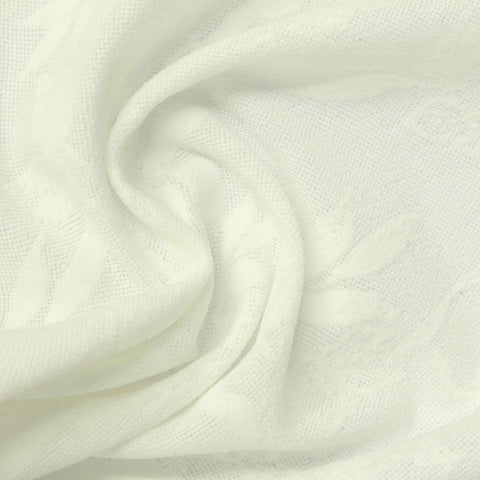 Cream Tone-on-Tone Floral Jacquard, Polyester, 180 gsm, 160 cm, ref EF-272194