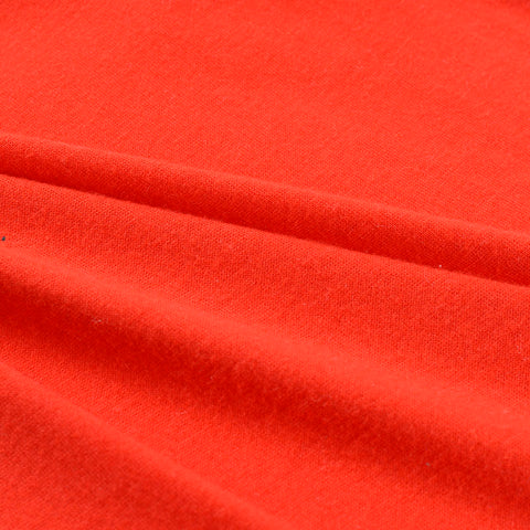 Slub Polyester Cotton Jersey Knit Fabric, 149 gsm, 68 cm — Red