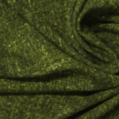 Olive Marl Jersey Knit, Poly-Viscose, 185 gsm