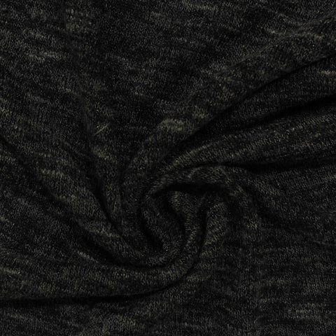Dark Grey Marl Chunky Knit, Poly-Viscose, 240 gsm, 150 cm