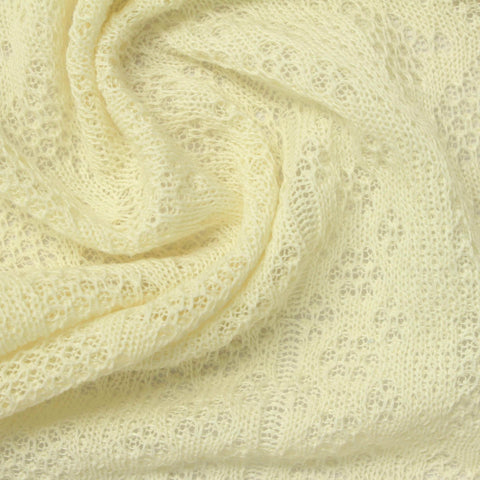 Off-White Openwork Pointelle Knit, Polyester