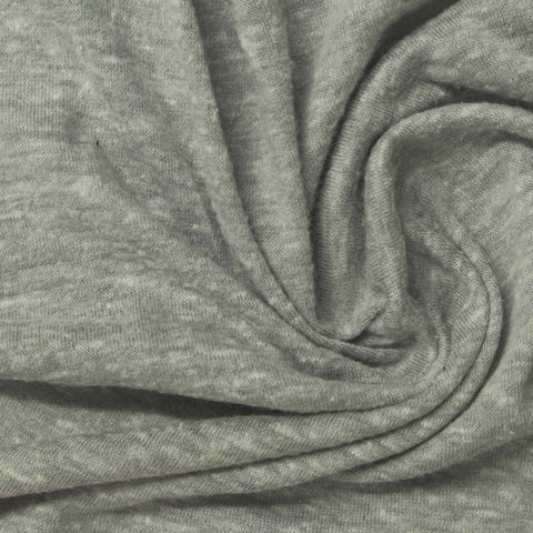 Heather Grey Marl Jersey Knit, Poly-Viscose