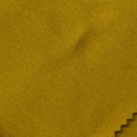 Brushed Acrylic Viscose Stretch Interlock Knit Fabric, 290 gsm, 170 cm — Khaki