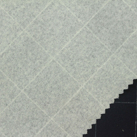White Check Warp Knit, Polyester, 170 gsm