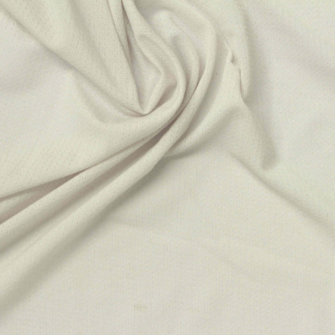 Cream Tone-on-Tone Birdseye Knit, Nylon-Spandex
