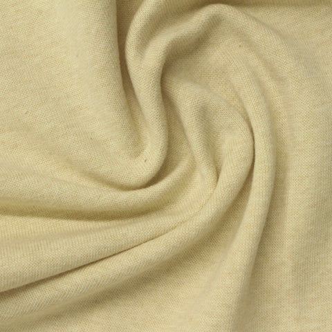 Cotton Stretch Rib Knit Fabric, 299 gsm, 160 cm — Beige