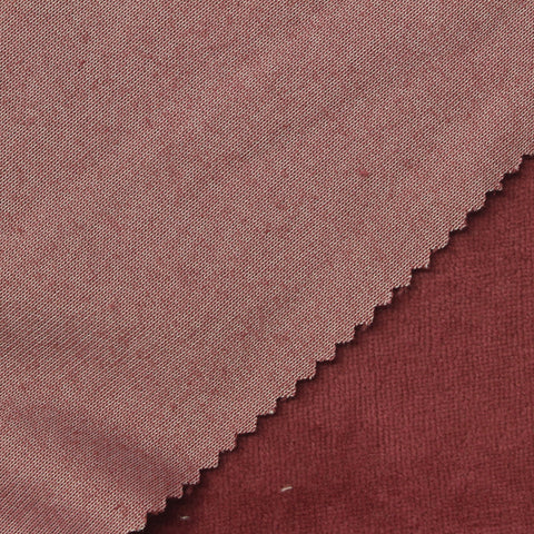Cotton Polyester Velvet Fabric, 200 gsm, 170 cm — Red