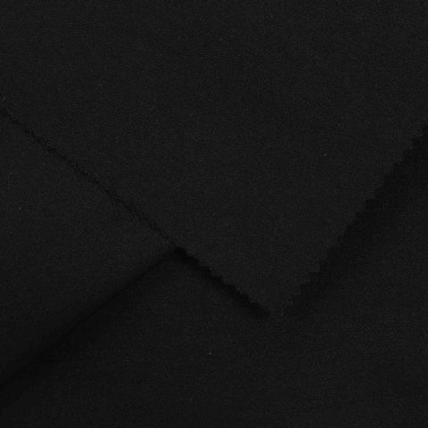 Viscose Nylon Stretch Bengaline Fabric, 263 gsm — Black
