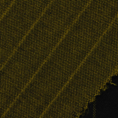 Black Vertical-Stripe Jacquard, Cotton-Poly