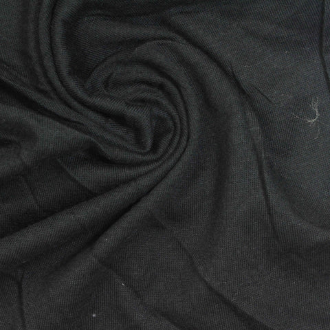 Cotton Modal Jersey Knit Fabric, 145 gsm, 165 cm — Black
