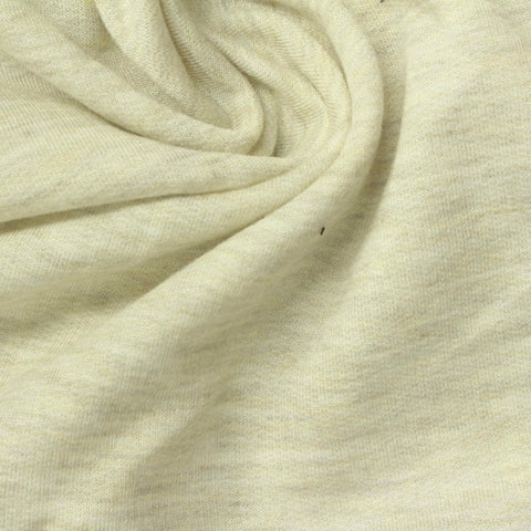 Beige Heathered-Marl French Terry, Viscose-Poly