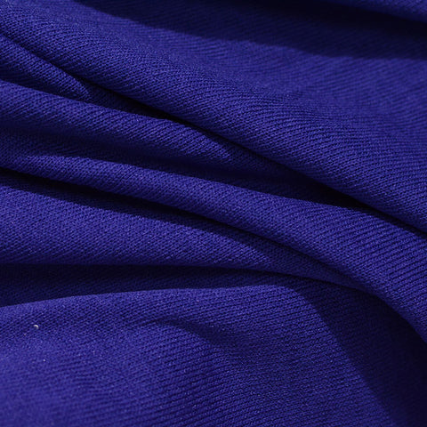 100% Polyester Chunky Knit Fabric, 326 gsm, 150 cm — Navy