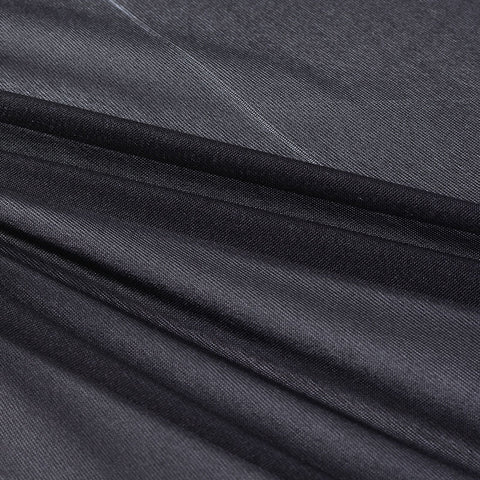 Dark Grey Marl Jersey Knit, Polyester, 65 gsm
