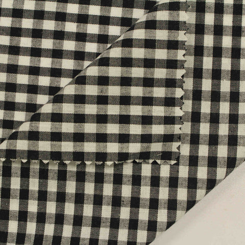 Black Check Woven, Cotton, 110 gsm, 145 cm, ref EF-206206