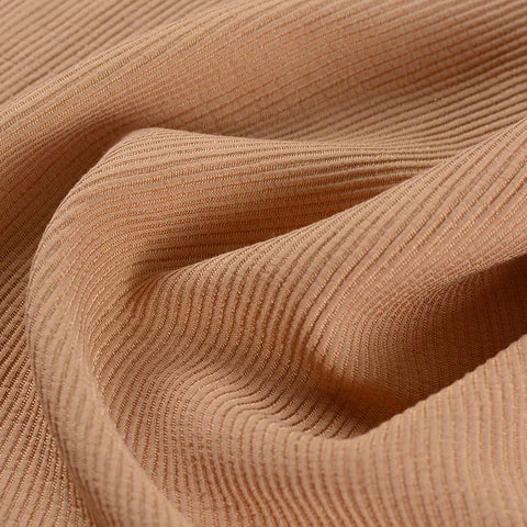 Striped 100% Viscose Woven Fabric, 167 gsm, 132 cm — Orange